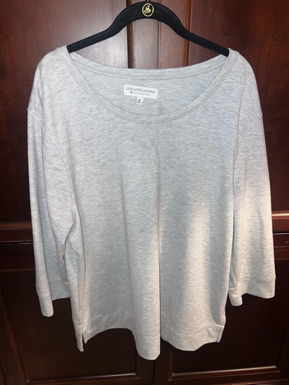 Karen Neuburger Heather Gray Scoop Neck Tunic